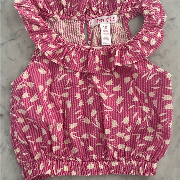 Japan Girls Ruffled Two-Piece Cotton Set - Picture 2 of 5